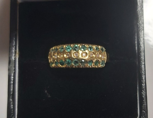 Ladies 18ct gold ring with - 18ct,