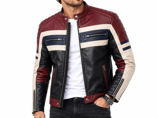 Men maroon genuine lambskin - men's,