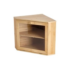 Corner Bamboo Bread Bin Double