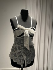 White Lace Satin Bow Lingerie