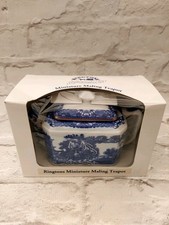 Ringtons Willow Pattern Miniature Mailing Teapot. 1996.