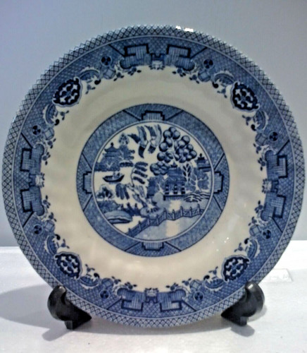 Willow pattern side tea - pattern, plates