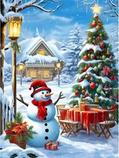 DIY 5D Snowman Diamond Art