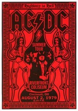 ACDC 1979 Red - Concert A3