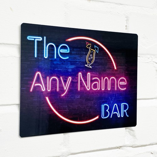 Personalised neon effect bar - effect,