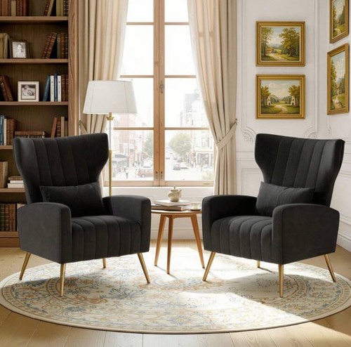Velvet armchair recliner - armchair, with
