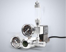 Aquarium System Dual Gauge Co2 Pressure Regulator Bubble Counter Solenoid