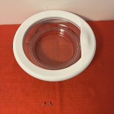 COMPLETE & READY TO FIT GENUINE WHITE KNIGHT 3KG TUMBLE DRYER DOOR.