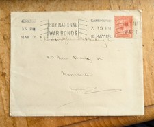 1918 GB Postal cover featuring