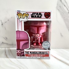 Funko Pop Star Wars #498 Exclusive Valentine The Mandalorian with Grogu 