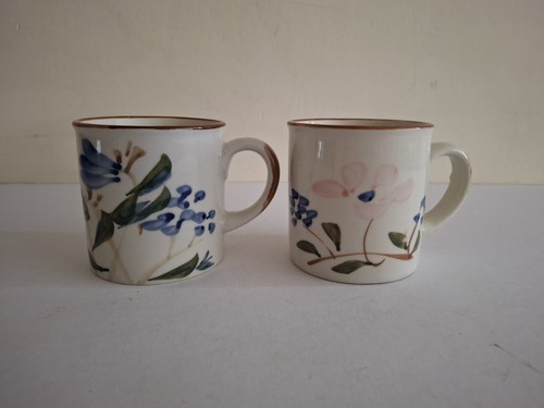 Pair hand painted cream - pair, of