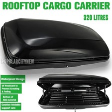 Car Roof Box Gloss Black 320L 75kg Luggage Car Top Storage Box - NEW IN STOCK
