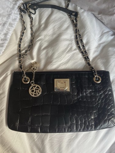 Dkny black leather - black, handbag