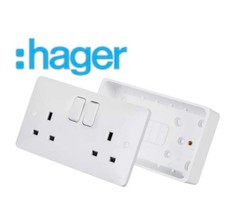 2 Gang White Twin Double