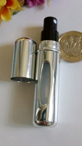 Silver metal refillable - refillable, travel