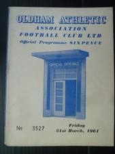 OLDHAM ATHLETIC  v  Mansfield Town  60/1.