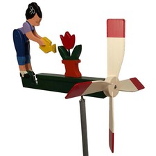 Garden Woman Whirligig Girl