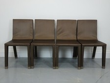 A set of 4 BB Italia chairs in Brown satin