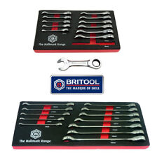 RATCHET SPANNER SET 8-19MM + STUBBY RATCHET WRENCH SET BRITOOL HALLMARK