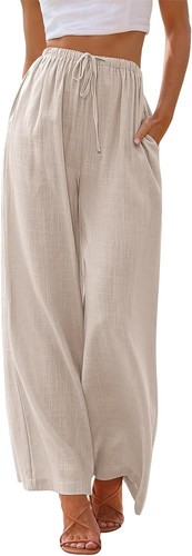 Women linen palazzo - linen, pants