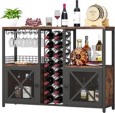 Rustic Home Bar Cabinet with