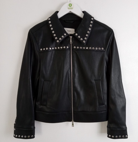 Women jacket black faux - jacket,