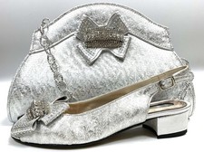 Silver Italian matching shoes