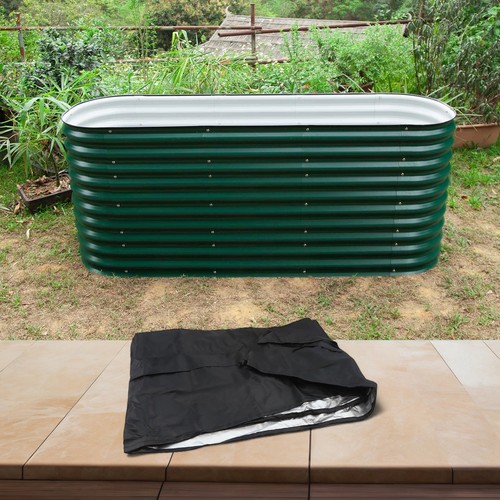 Oval stock tank pool - pool, cover