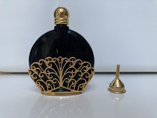 Vintage black glass - glass, perfume
