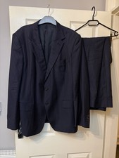 Gieves & Hawkes Men's 2 Piece Navy Blue Pinstripe Suit Size 44R W36 L31