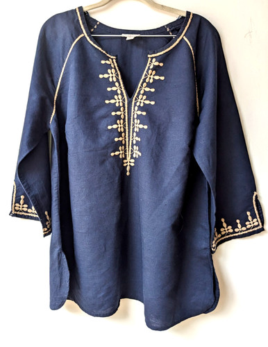 Monsoon navy linen - , blend
