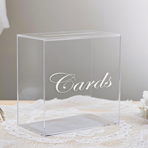 Clear acrylic wedding card box - acrylic,