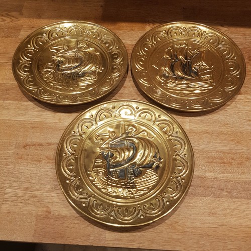 Set vintage brass wall - 3,
