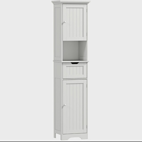 Homocom white freestanding - white,