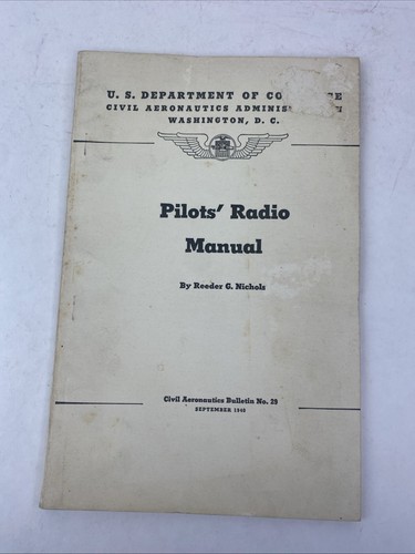 Vintage pilots radio manual - vintage:,