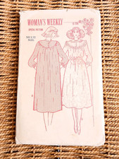 Vintage 1970s Woman's Weekly Sewing Pattern B738 Pullover Smock Dress B34-44"