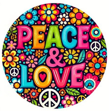 Peace & Love Wooden Wall Sign