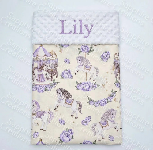 Carousel lilac baby girl pink - lilac,