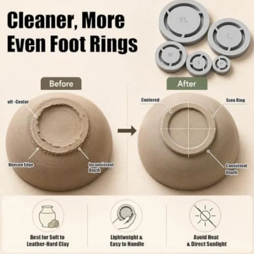 Sizes pottery foot ring - 5,