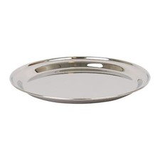 1x 30cm Round Stainless Steel