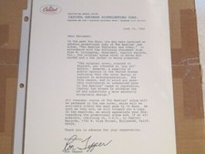 THE BEATLES..1966 BUTCHER COVER RECALL LETTER COPY FROM RON TEPPER COLOR LOGO!