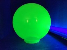 Vintage Uranium Vaseline Custard Glass 7” Globe Shade