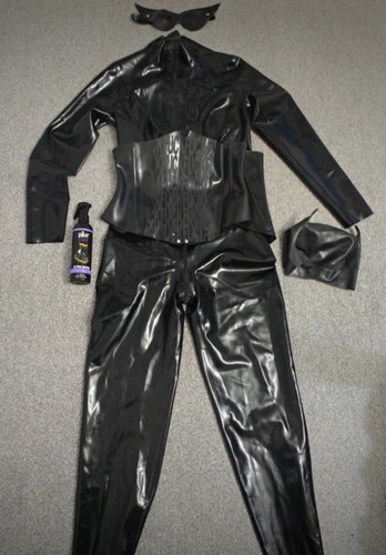 Latex catsuit mask hood - latex,