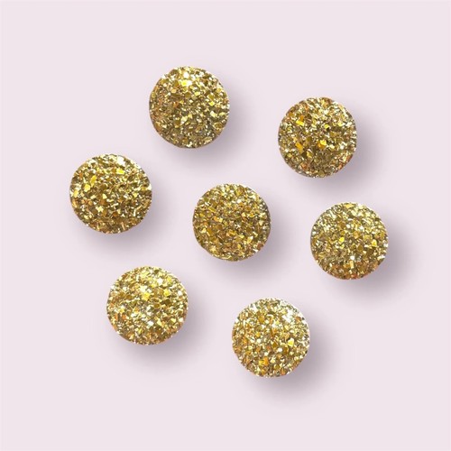 Round gold ore 10mm - , cabochons