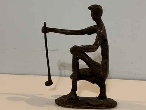 Vintage bronze golfer - vintage,