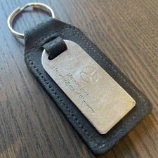 Mercedes Benz of Worcester Leather Chrome Key Ring/Fob Dealer Garage C E S CLASS