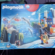 Playmobil Dolphin Pool Zoo Play Set 4468 Boxed Figures & Accessories 