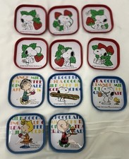 Rare! Vintage Peanuts / Snoopy & Friends Metal Tin Coasters Set of 11