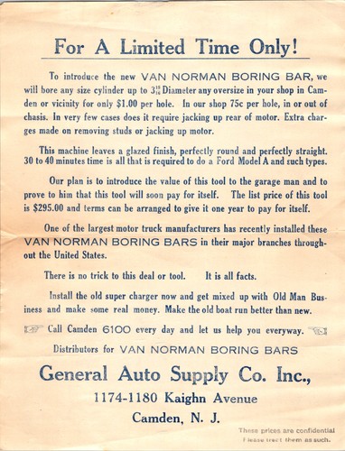 Van norman boring bar - van, ad