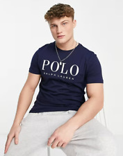 Ralph Lauren Polo Men's Navy Front Logo Cotton T-Shirt In Size S RRP £79